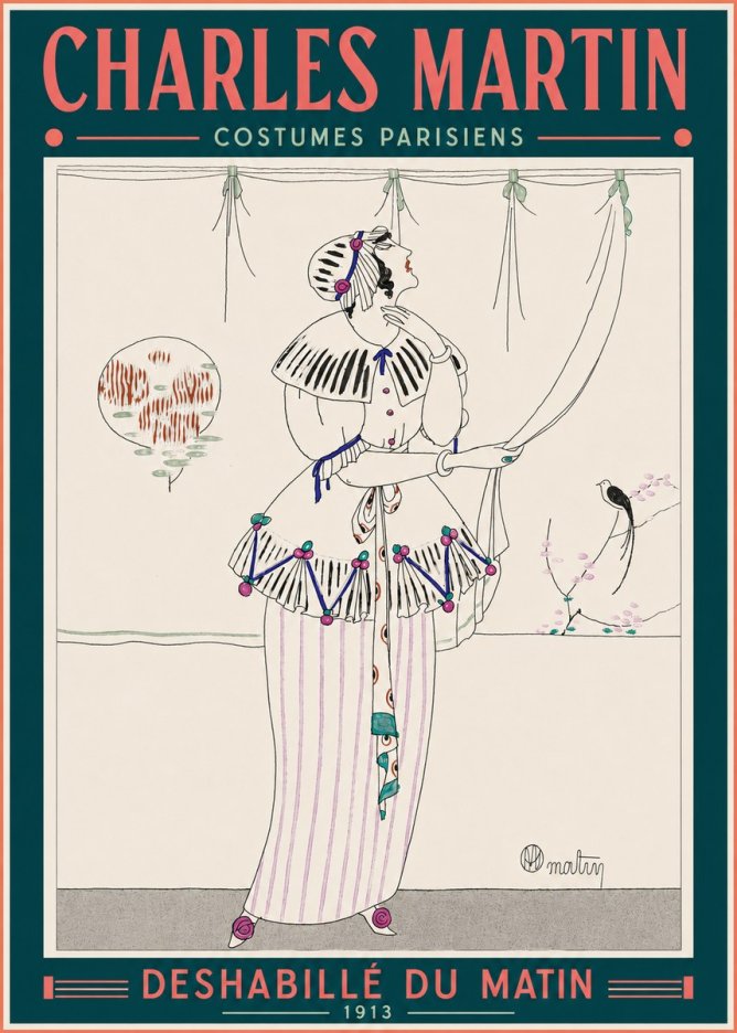 Charles Martin Deshabillé Du Matin No4 - Póster