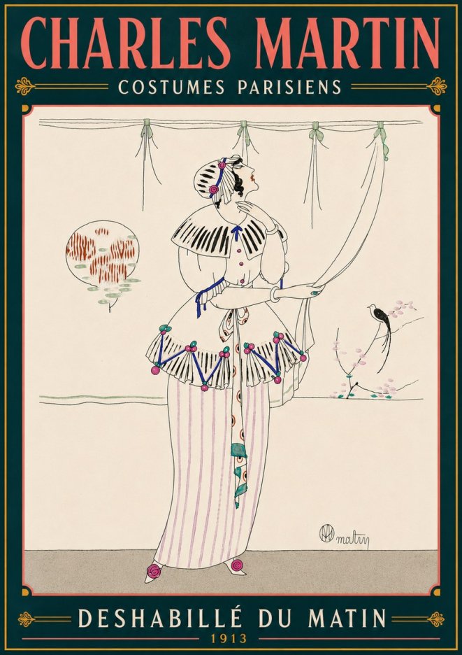 Charles Martin Deshabillé Du Matin No6 - Póster