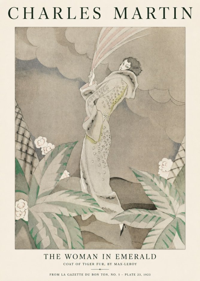 Charles Martin The Woman in Emerald No1 - Póster