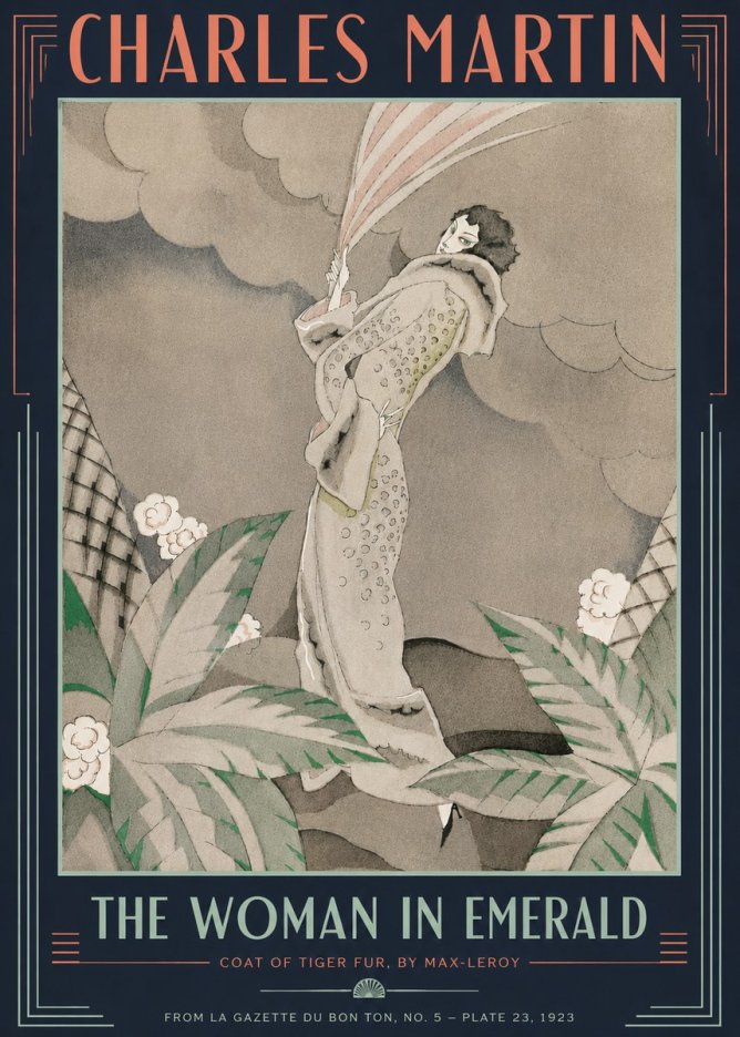 Charles Martin The Woman in Emerald No4 - Póster