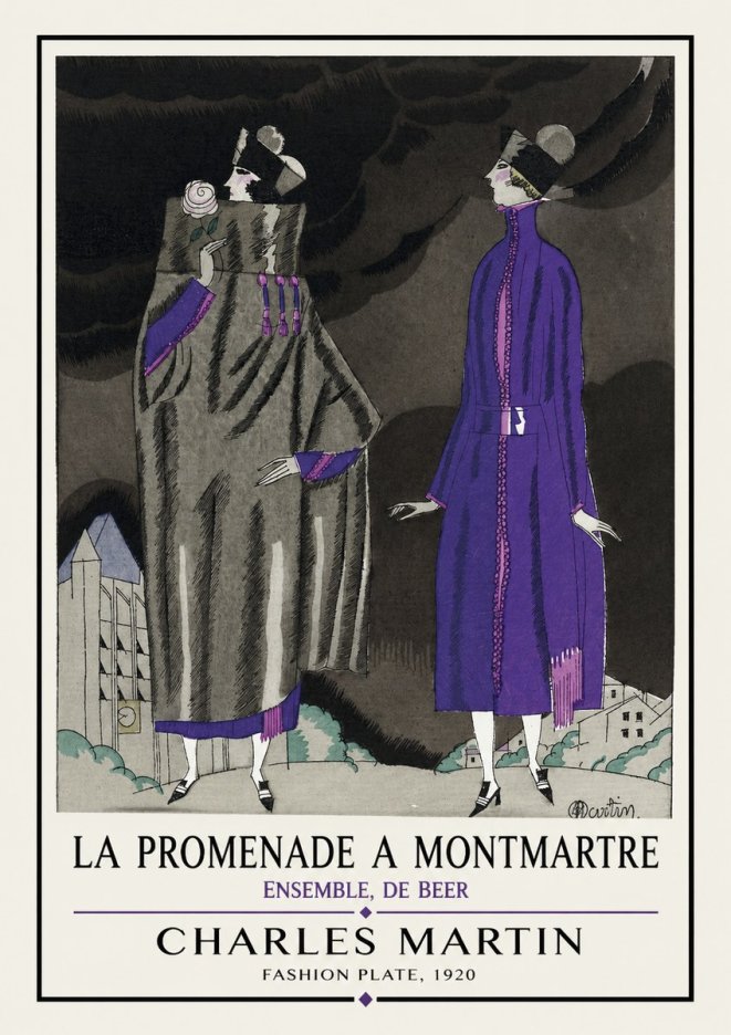 Charles Martin La Promenade a Montmartre No1 - Póster