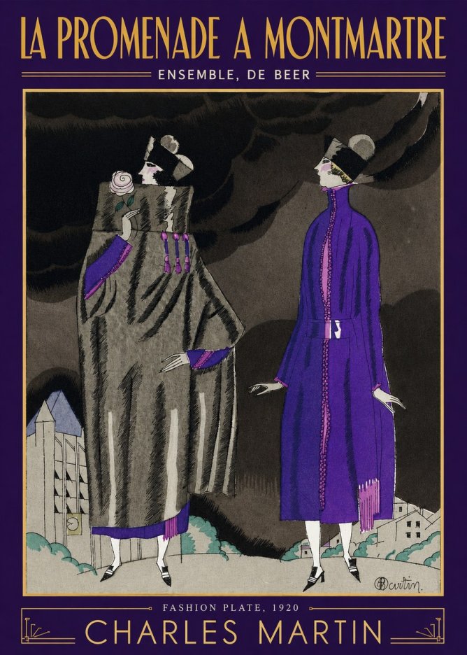 Charles Martin La Promenade a Montmartre No3 - Póster