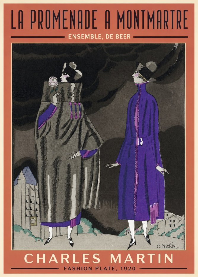 Charles Martin La Promenade a Montmartre No4 - Póster