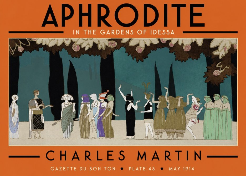 Charles Martin Aphrodite in the Gardens of Idessa No4 - Póster
