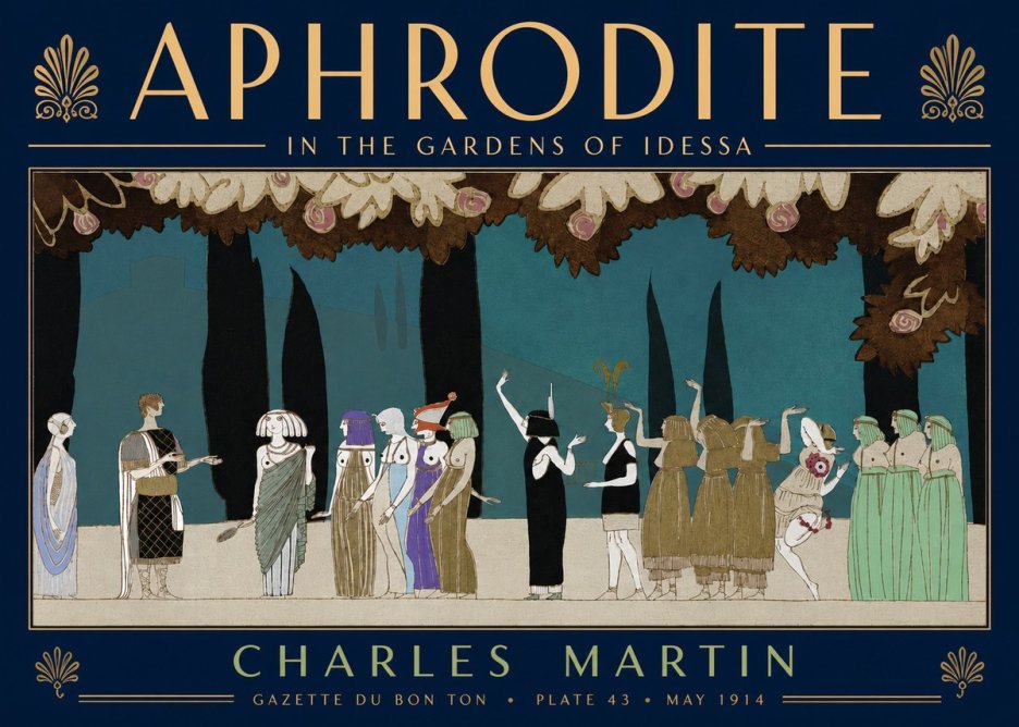 Charles Martin Aphrodite in the Gardens of Idessa No5 - Póster