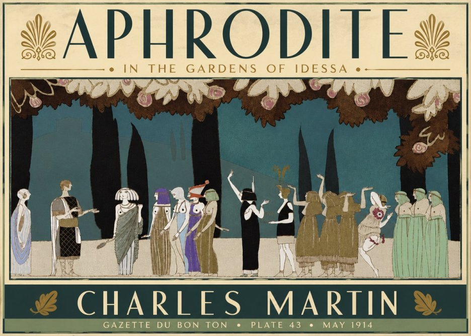 Charles Martin Aphrodite in the Gardens of Idessa No6 - Póster