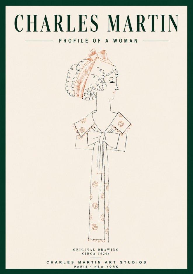 Charles Martin Profile of a Woman No3 - Póster