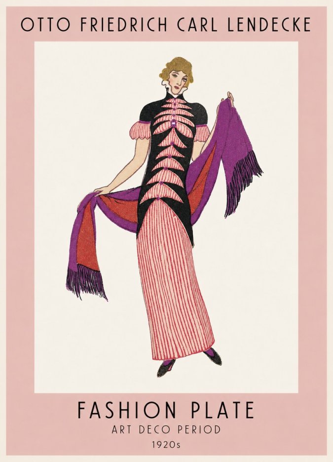 Otto Friedrich Carl Lendecke Fashion Plate I No1 - Póster