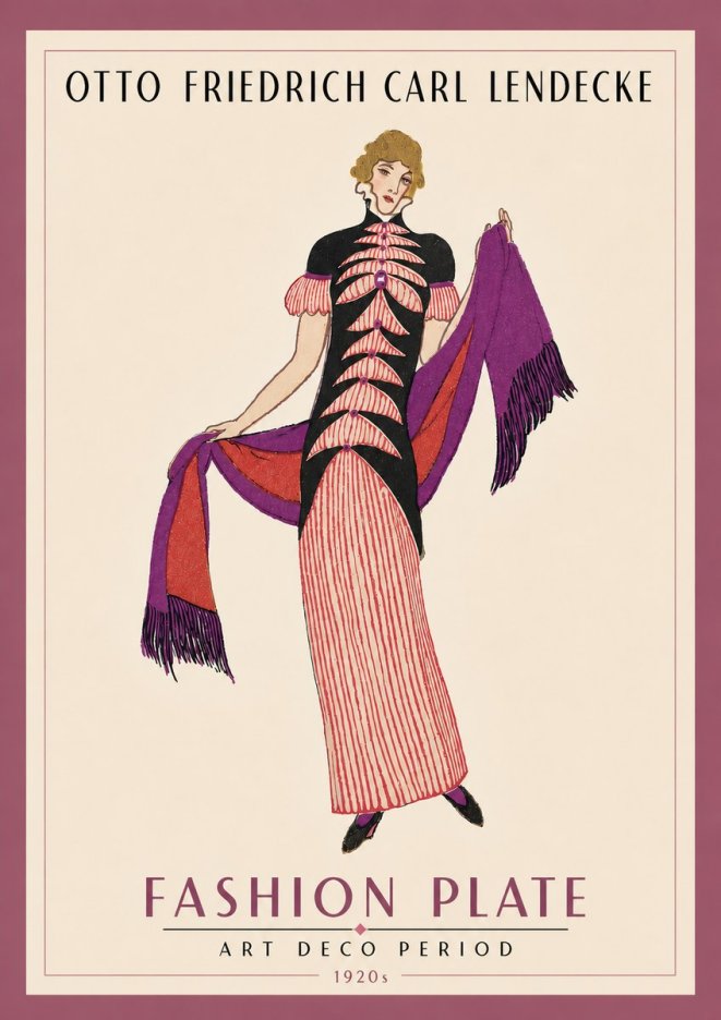 Otto Friedrich Carl Lendecke Fashion Plate I No5 - Póster