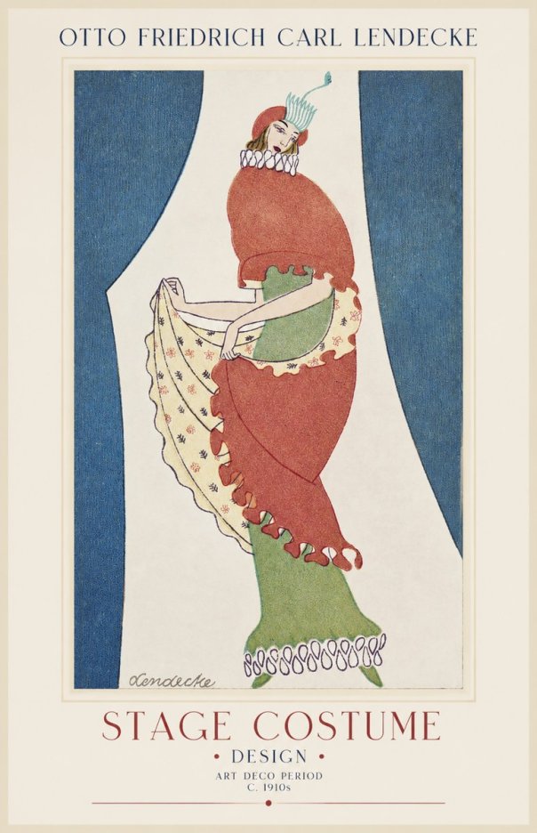 Otto Friedrich Carl Lendecke Stage Costume No1 - Póster