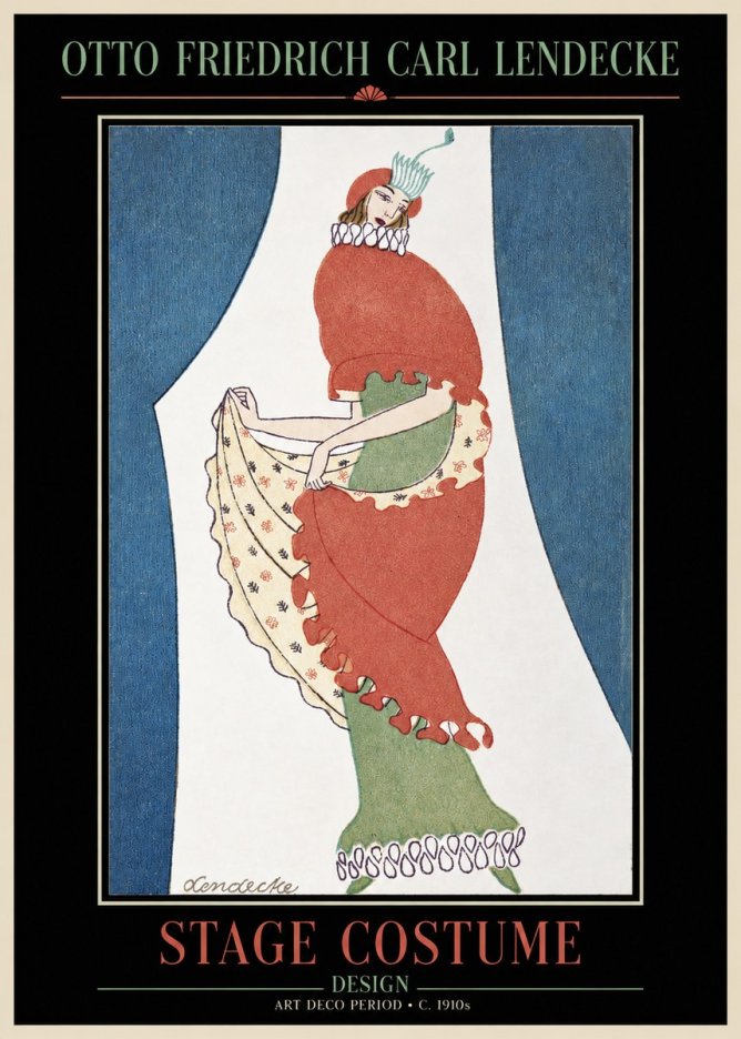 Otto Friedrich Carl Lendecke Stage Costume No2 - Póster