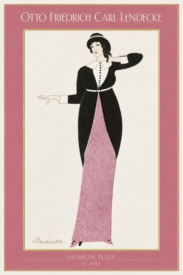 Otto Friedrich Carl Lendecke Fashion Plate II No1 - Póster