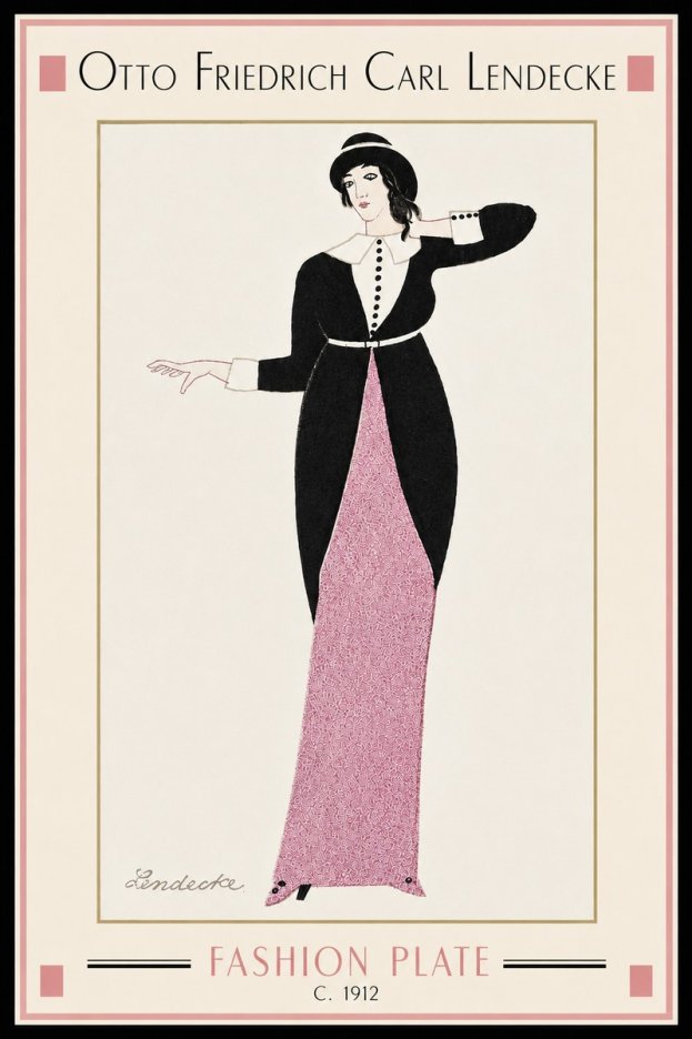 Otto Friedrich Carl Lendecke Fashion Plate II No4 - Póster