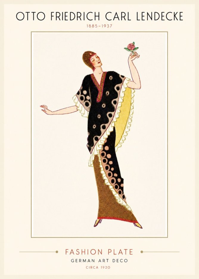 Otto Friedrich Carl Lendecke Fashion Plate III No1 - Póster