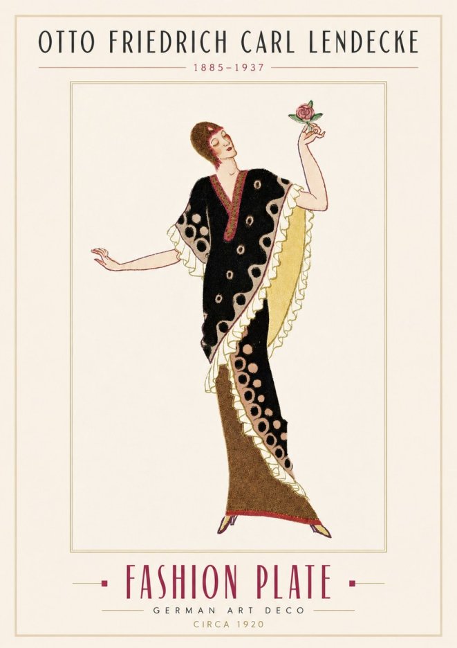 Otto Friedrich Carl Lendecke Fashion Plate III No3 - Póster