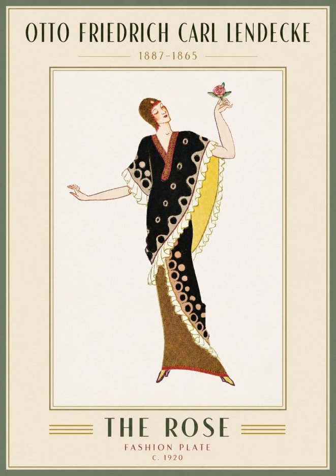 Otto Friedrich Carl Lendecke Fashion Plate III No5 - Póster