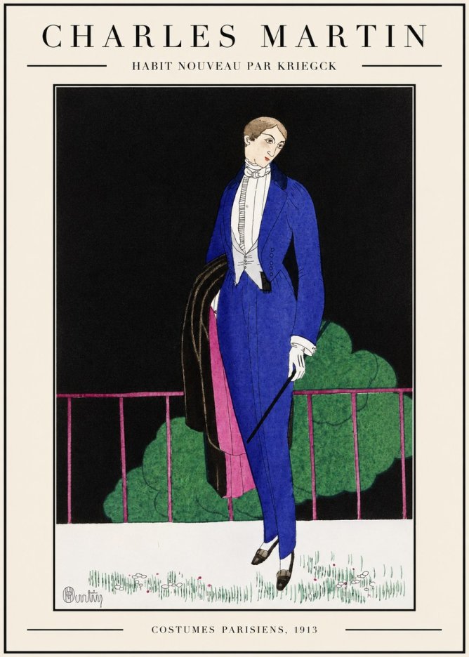 Charles Martin Habit Nouveau Par Kriegk No1 - Póster