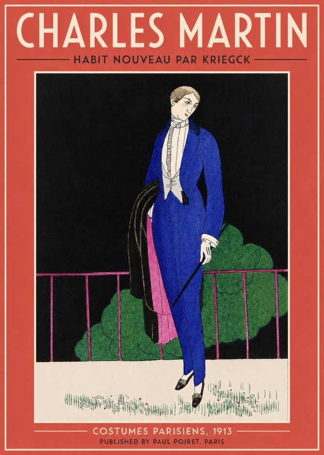 Charles Martin Habit Nouveau Par Kriegk No3 - Póster