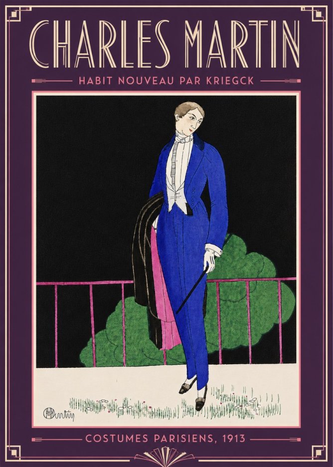 Charles Martin Habit Nouveau Par Kriegk No6 - Póster