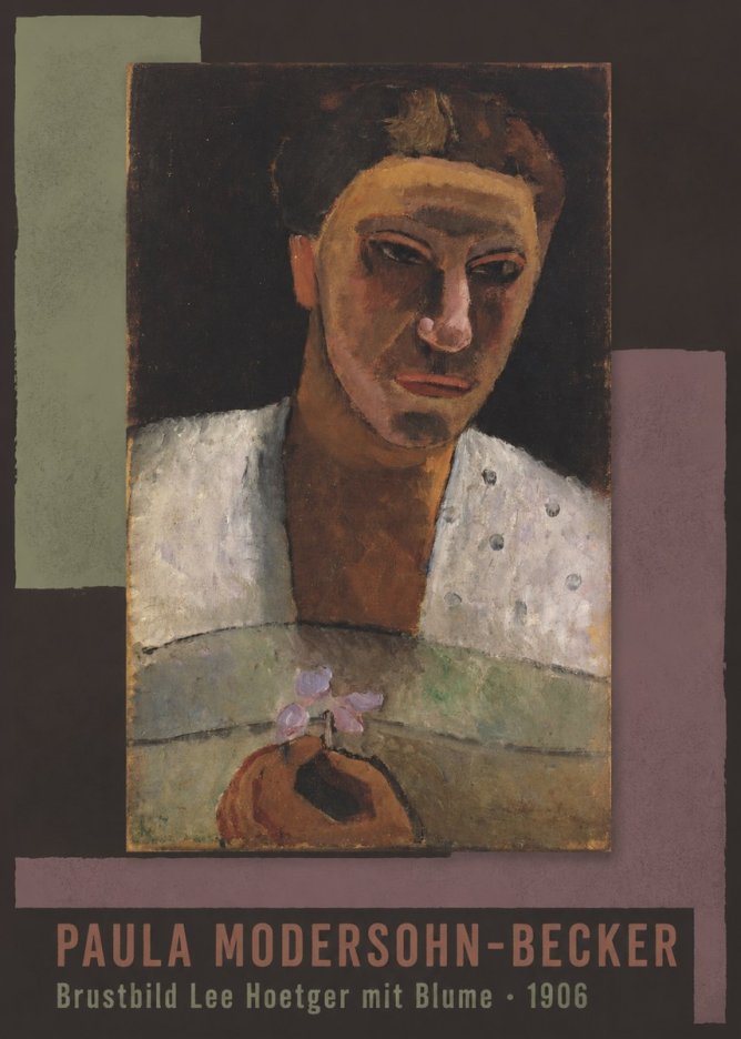 Paula Modersohn-Becker Brustbild Lee Hoetger Mit Blume No2 - Póster