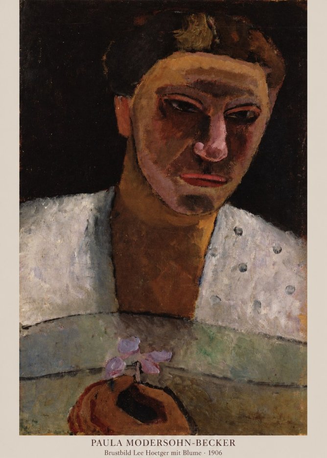 Paula Modersohn-Becker Brustbild Lee Hoetger Mit Blume No6 - Póster