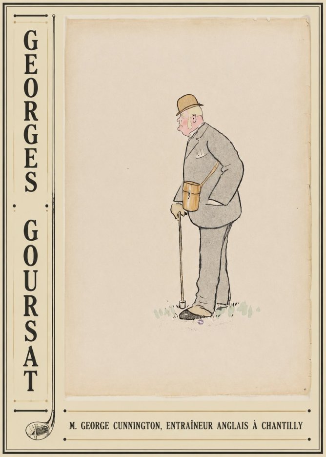 Georges Goursat M. George Cunnington, Entraîneur Anglais À Chantilly No2 - Póster