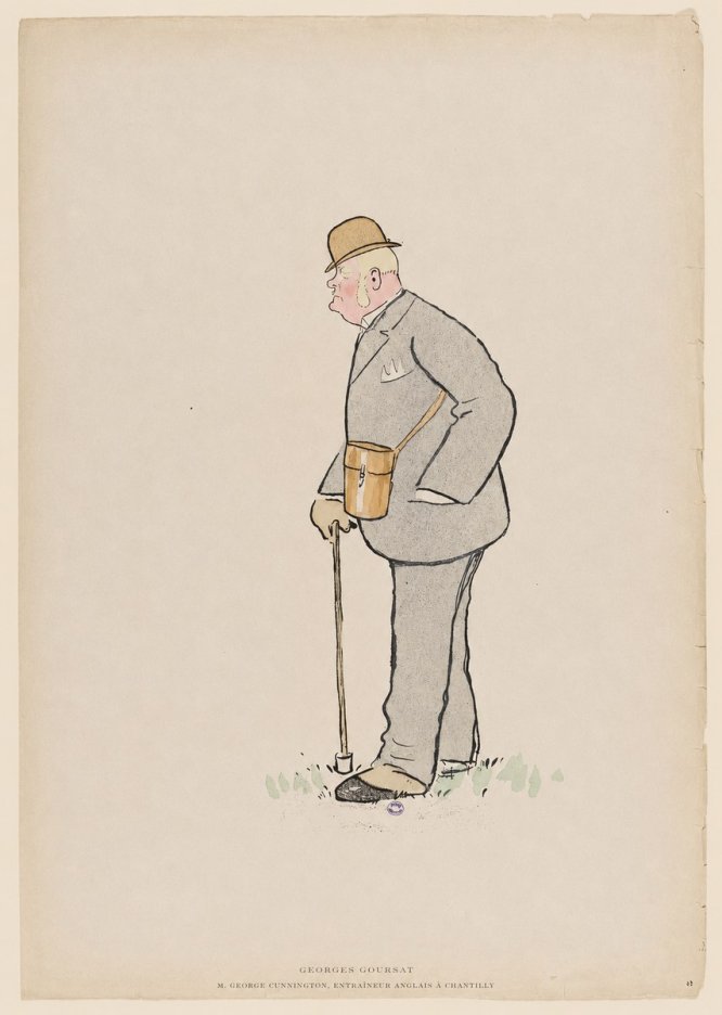Georges Goursat M. George Cunnington, Entraîneur Anglais À Chantilly No6 - Póster