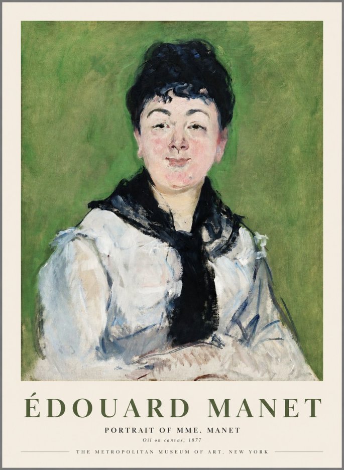 Édouard Manet Portrait of Mme. Manet No1 - Póster