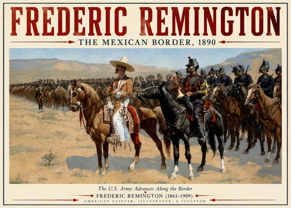 Frederic Remington The U.s. Army Advances Along the Border No4 - Póster