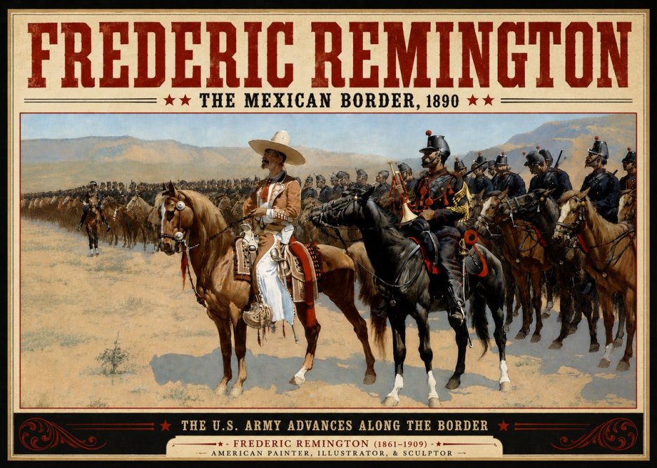 Frederic Remington The U.s. Army Advances Along the Border No5 - Póster