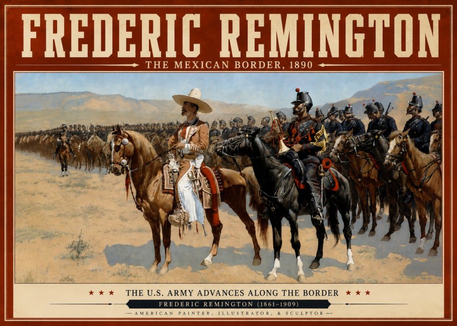Frederic Remington The U.s. Army Advances Along the Border No6 - Póster