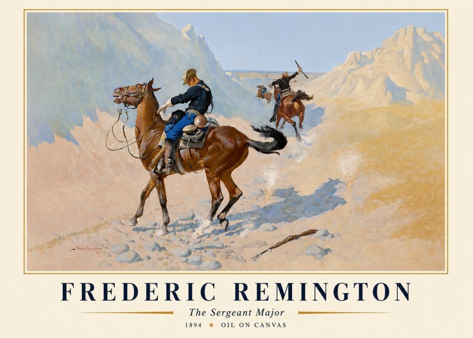 Frederic Remington The Sergeant Major No3 - Póster