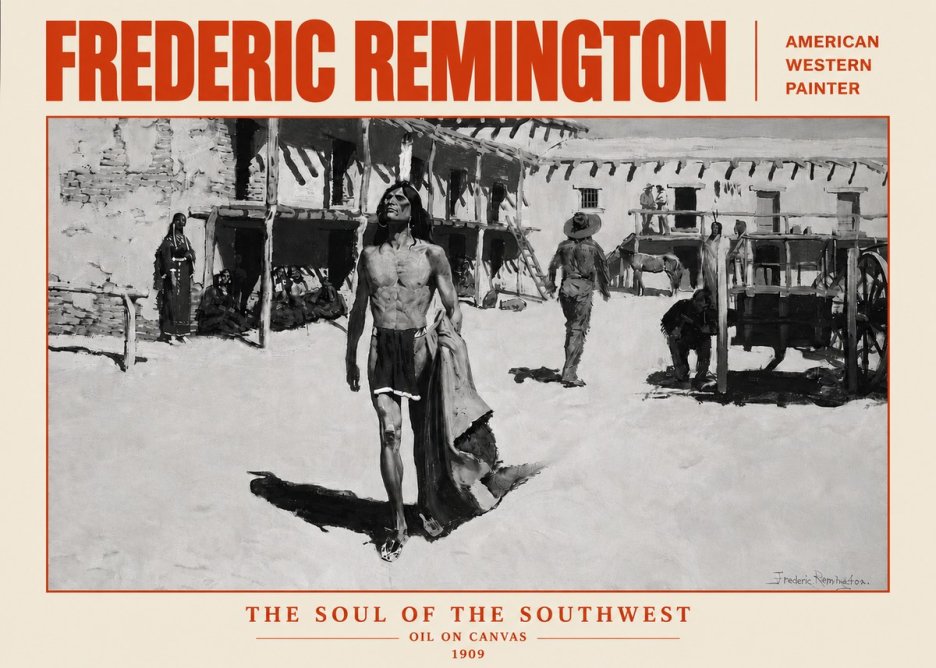 Frederic Remington The Soul of the Southwest No4 - Póster