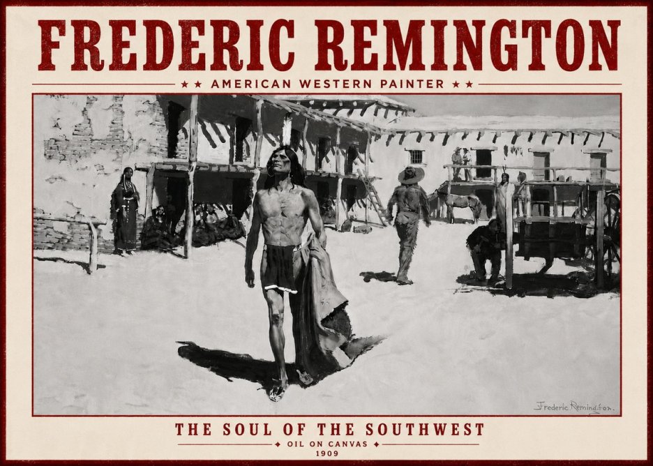 Frederic Remington The Soul of the Southwest No6 - Póster
