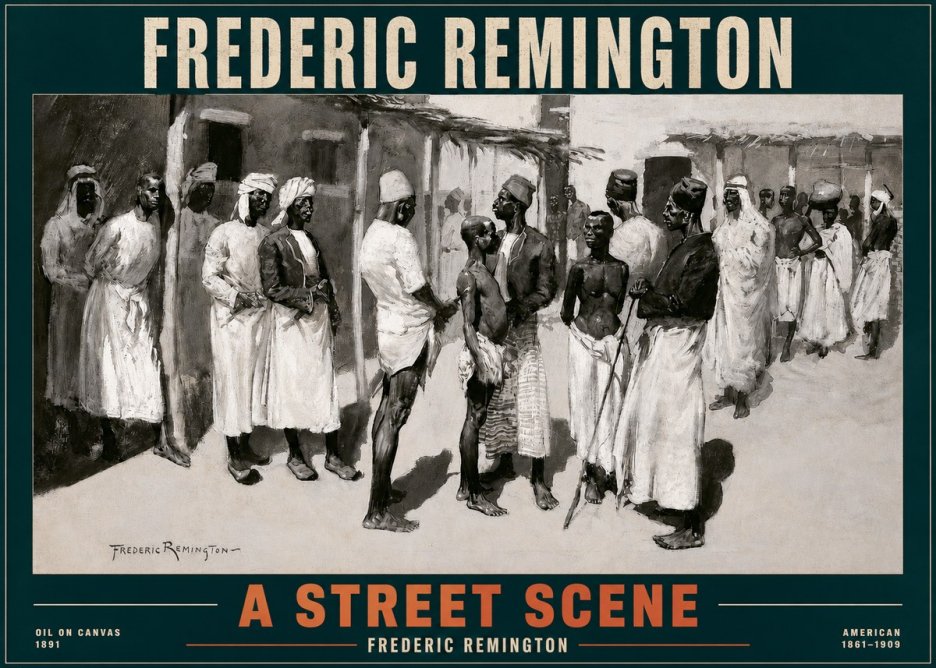Frederic Remington A Street Scene No2 - Póster