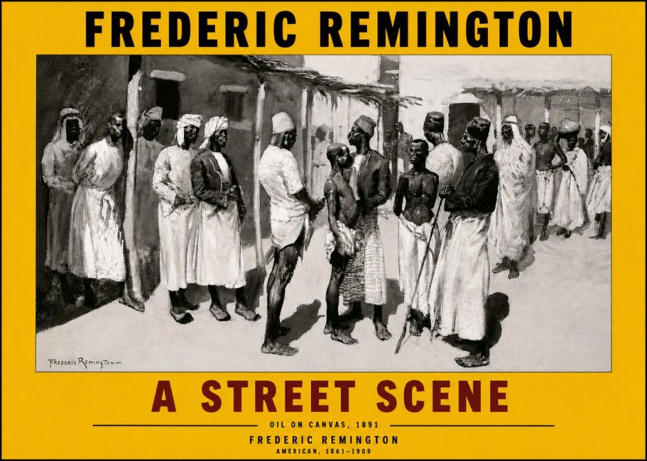 Frederic Remington A Street Scene No4 - Póster