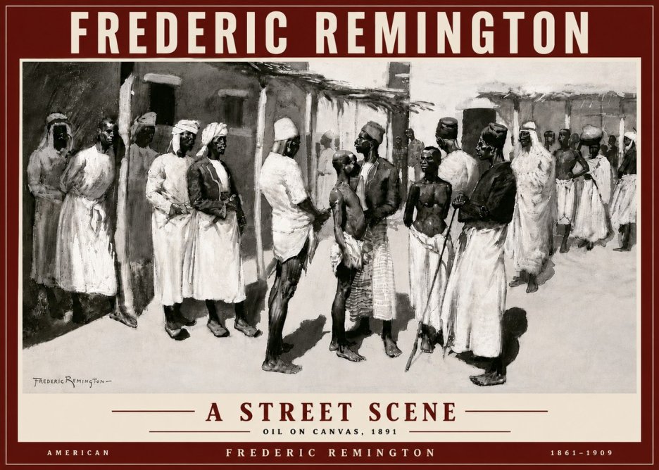 Frederic Remington A Street Scene No5 - Póster