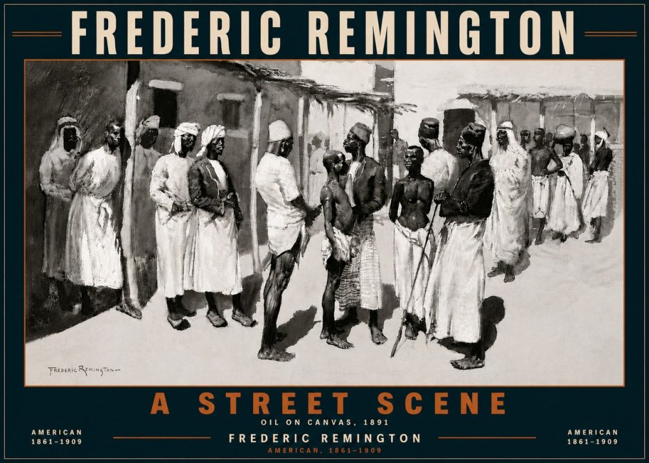 Frederic Remington A Street Scene No6 - Póster