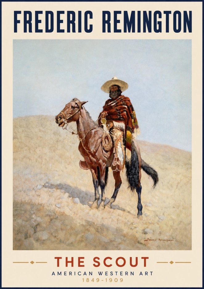 Frederic Remington The Scout I No3 - Póster