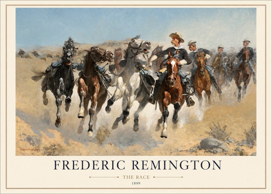Frederic Remington The Race I No1 - Póster