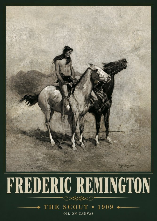 Frederic Remington The Scout II No4 - Póster