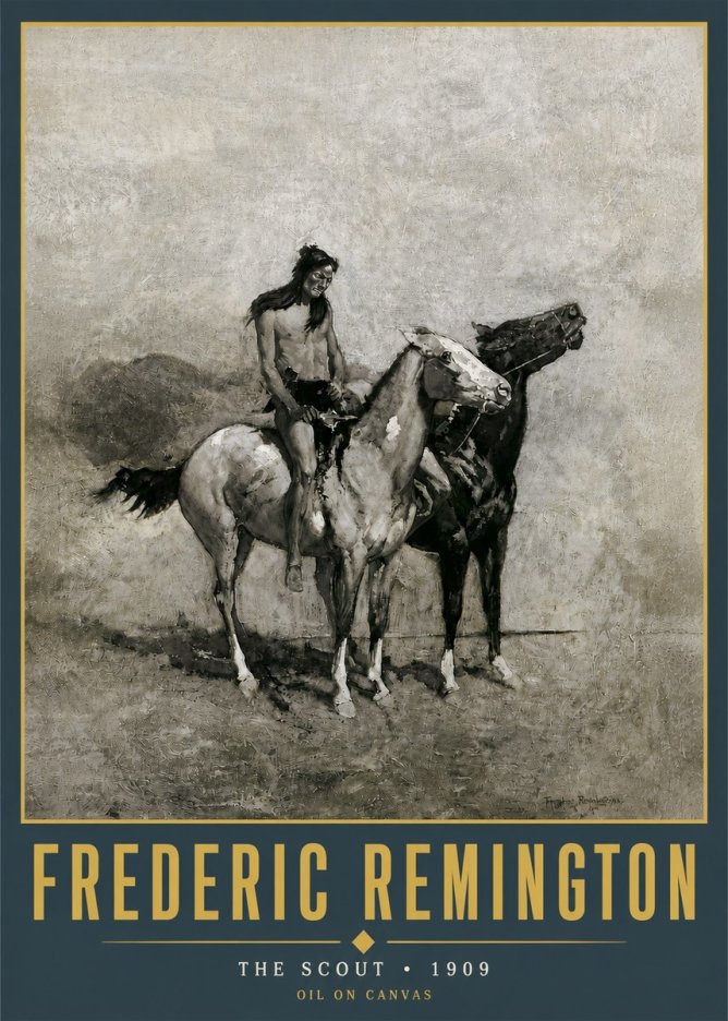 Frederic Remington The Scout II No5 - Póster