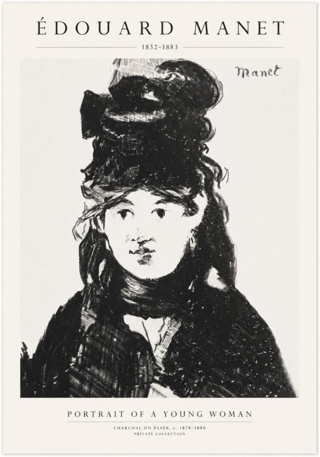 Édouard Manet Portrait of a Young Woman II No1 - Póster