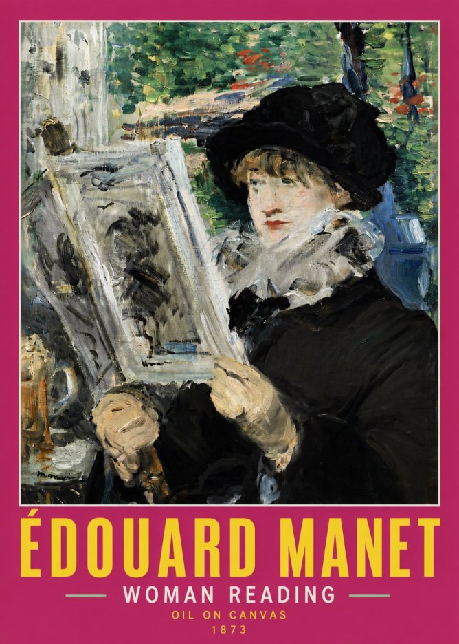 Édouard Manet Woman Reading No5 - Póster