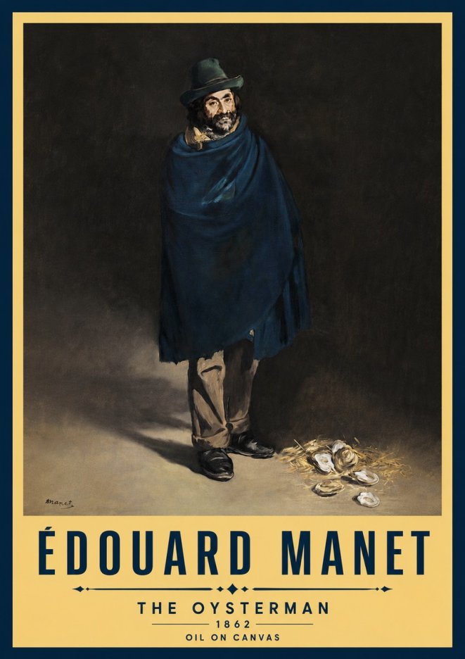 Édouard Manet The Oysterman No5 - Póster
