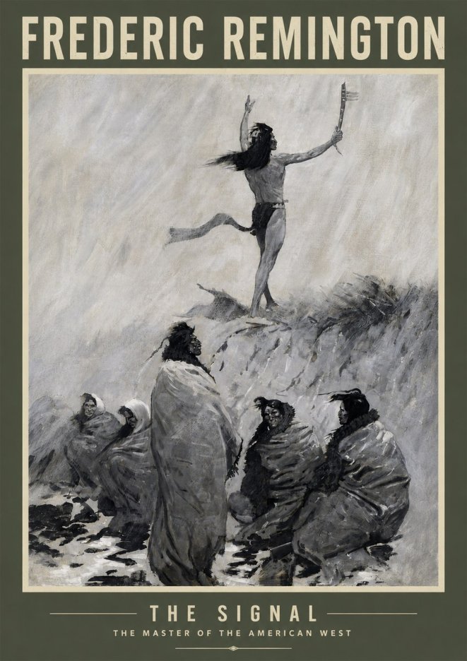 Frederic Remington The Signal No5 - Póster