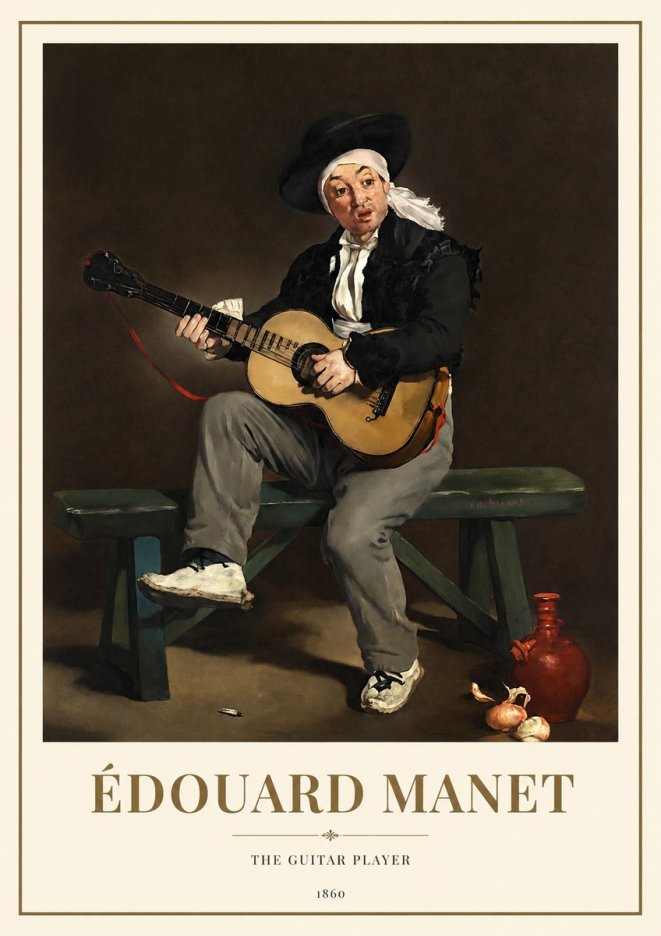 Édouard Manet The Guitar Player No1 - Póster