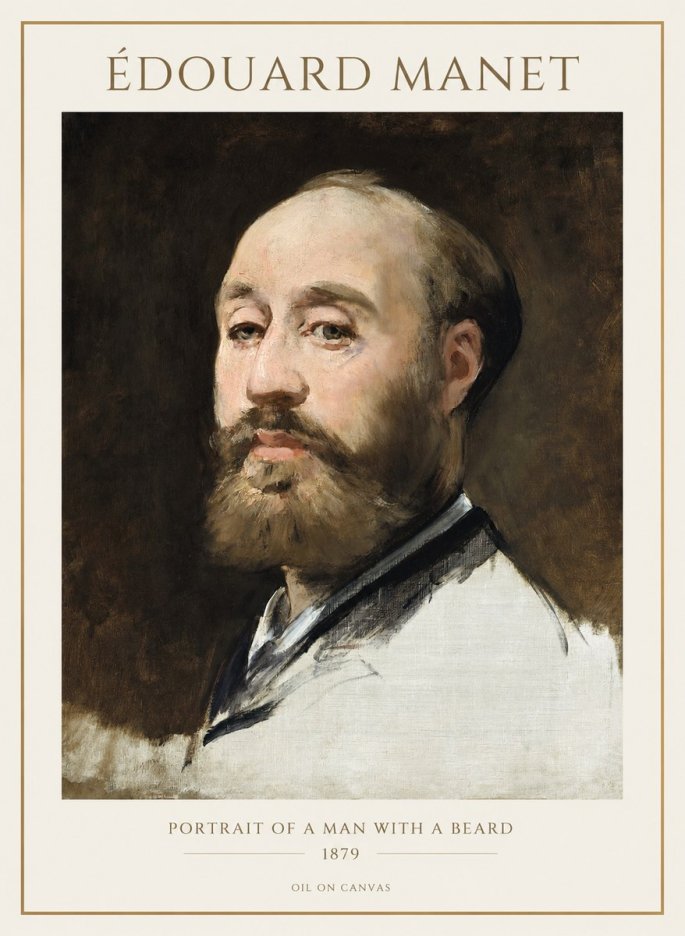 Édouard Manet Portrait of a Man with a Beard No1 - Póster