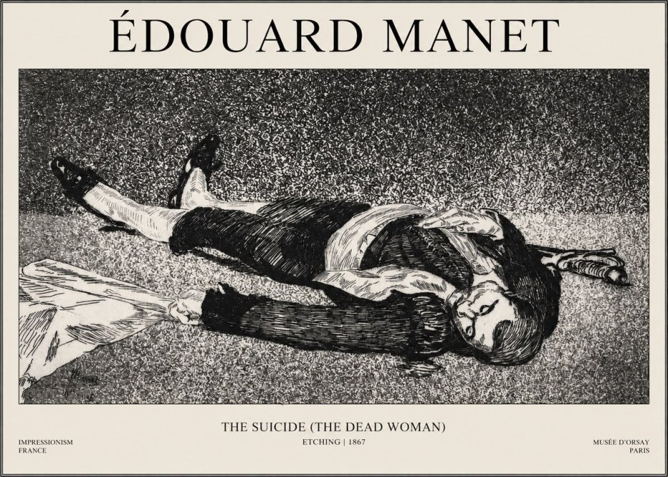 Édouard Manet The Suicide (the Dead Woman) No1 - Póster