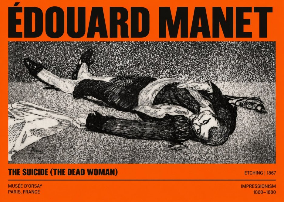 Édouard Manet The Suicide (the Dead Woman) No2 - Póster